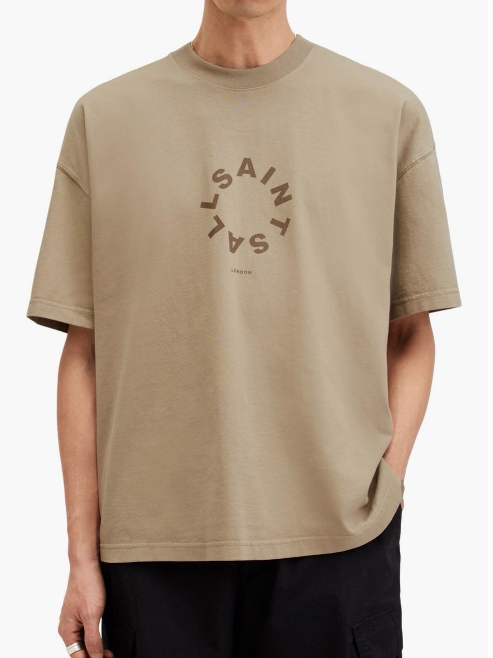 Sainsbury Circle Logo Beige Men's T-Shirt